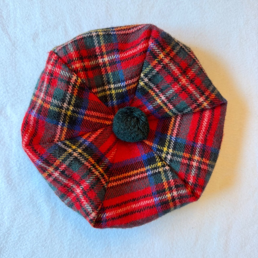 Highland Tartan Tweeds Tam Hat Unisex OS Red Royal Stewart Plaid Wool Scotland